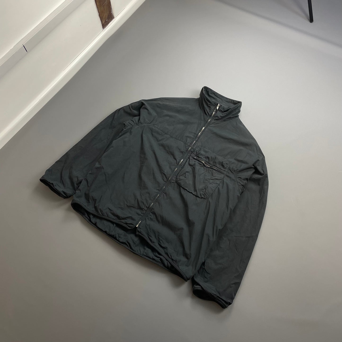 C.P. Company Black/Grey AW04 Cotton & Nylon Lightweight Lined Harrington Jacket