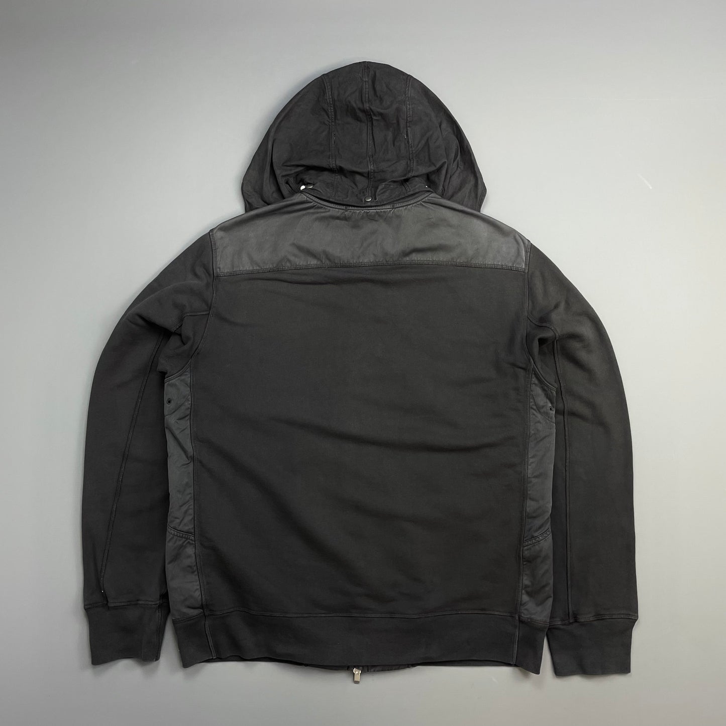 C.P. Company Grey 00s Cotton Detachable Hood Zip-Through Jacket