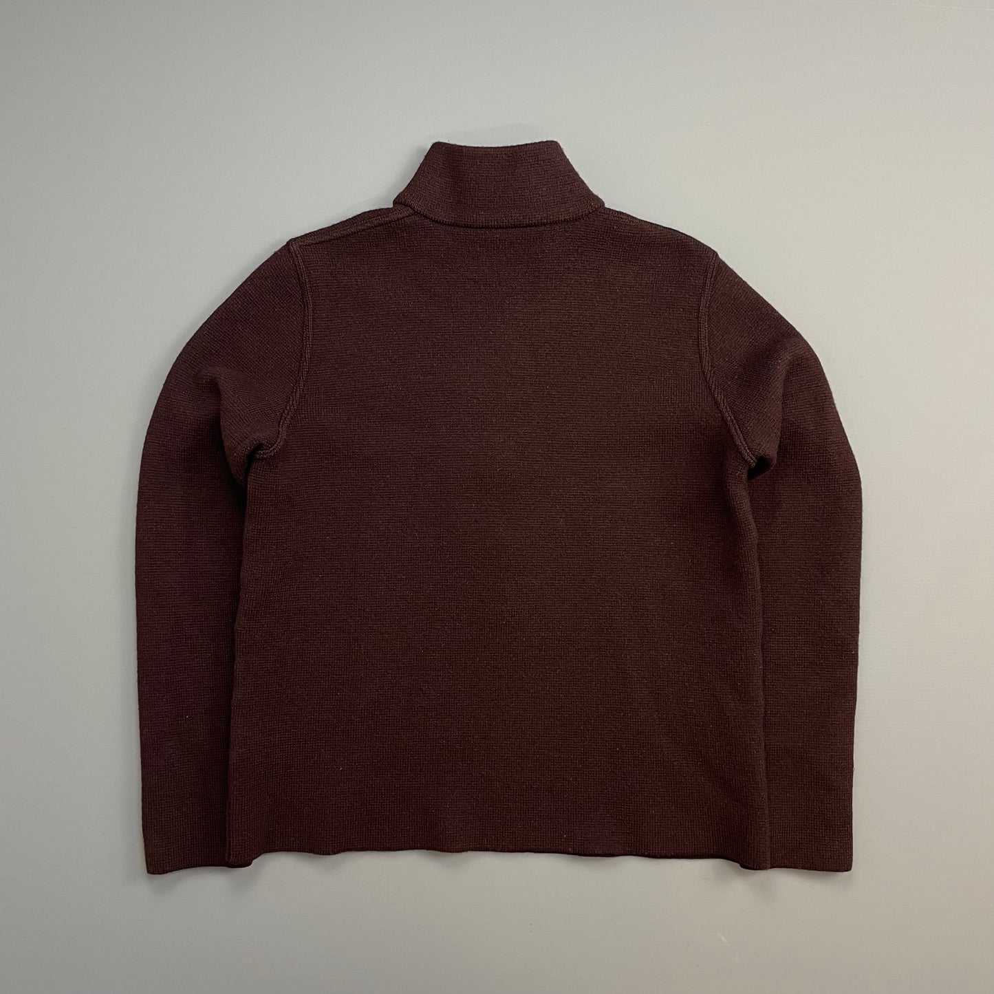 Prada Sport Burgundy 00s Wool Half-Zip Jumper