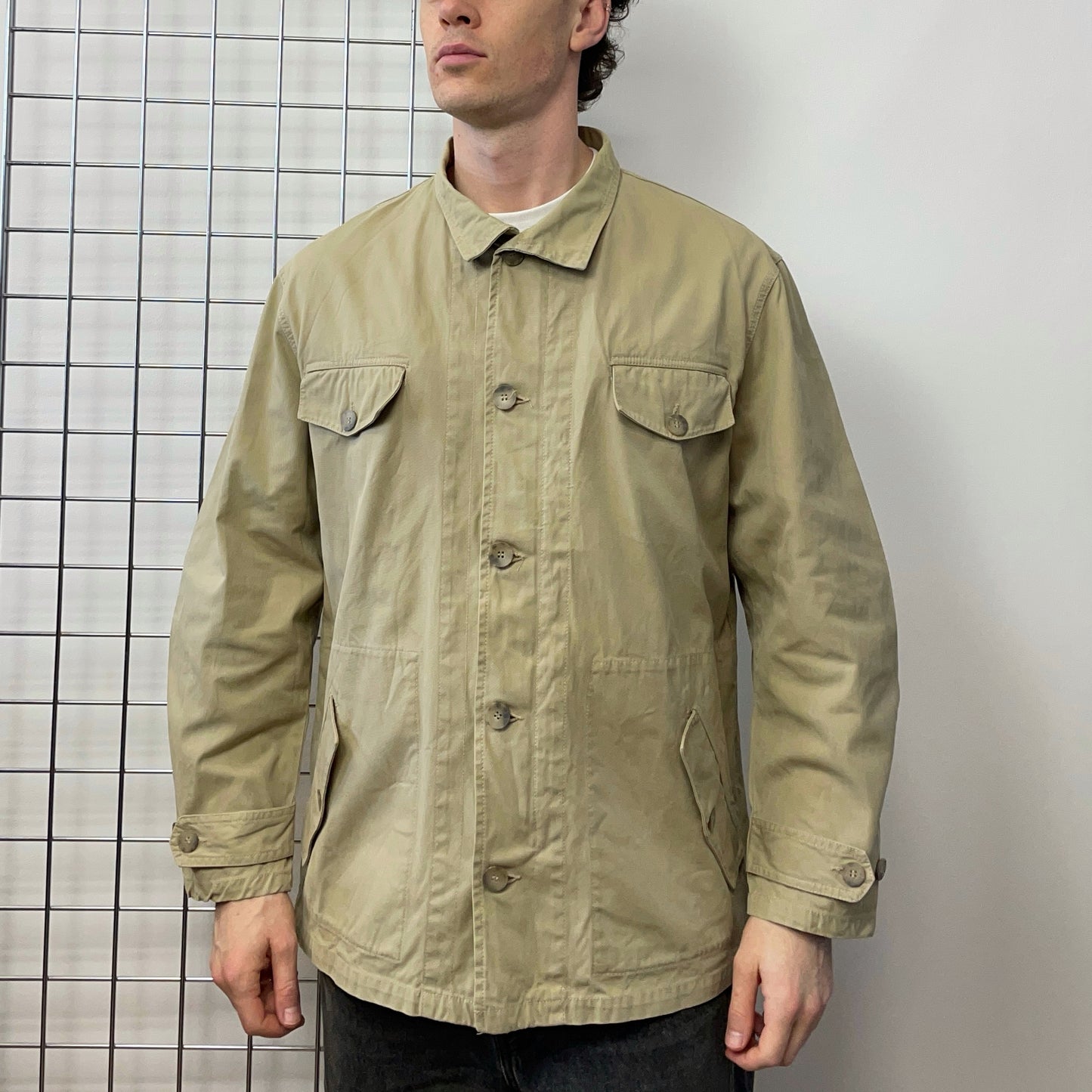Armani Jeans Beige 90s Cotton Chore Jacket