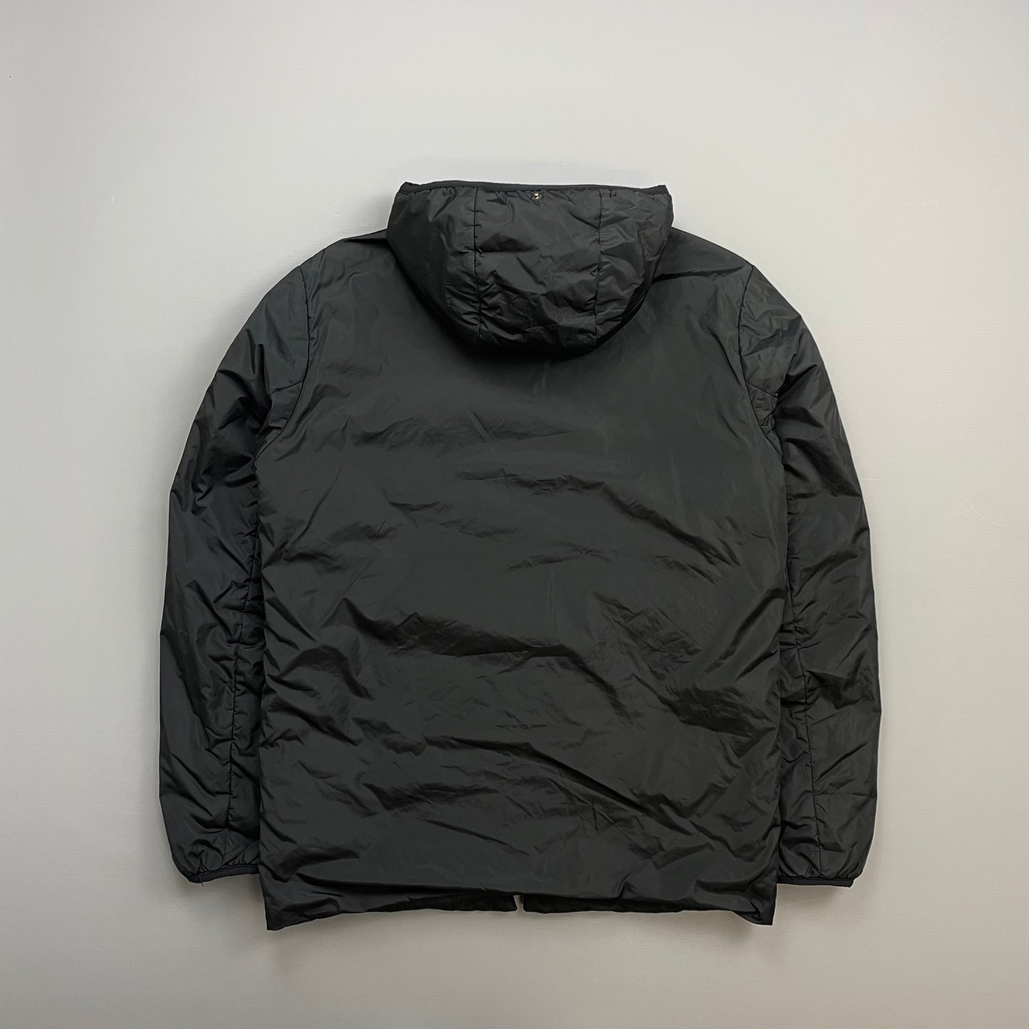 Prada Sport Black Nylon Padded Hooded Liner Windbreaker Jacket