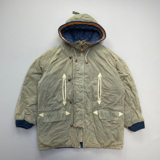 C.P. Company Khaki Vintage 1986 'Ideas from Massimo Osti' Reversible Khaki Park Coat