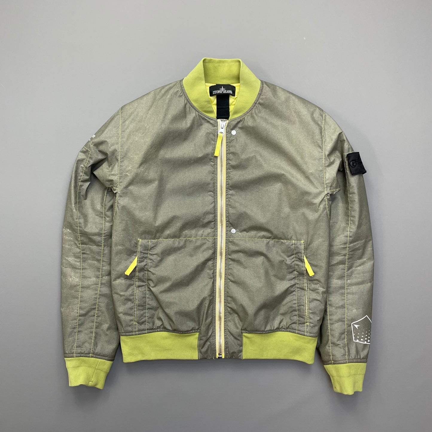 Stone Island Green Poly-Hide 2L Shadow Project 10th Anniversary Bomber Jacket 2018
