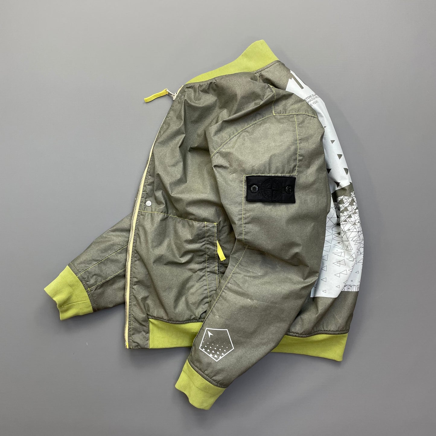 Stone Island Green Poly-Hide 2L Shadow Project 10th Anniversary Bomber Jacket 2018