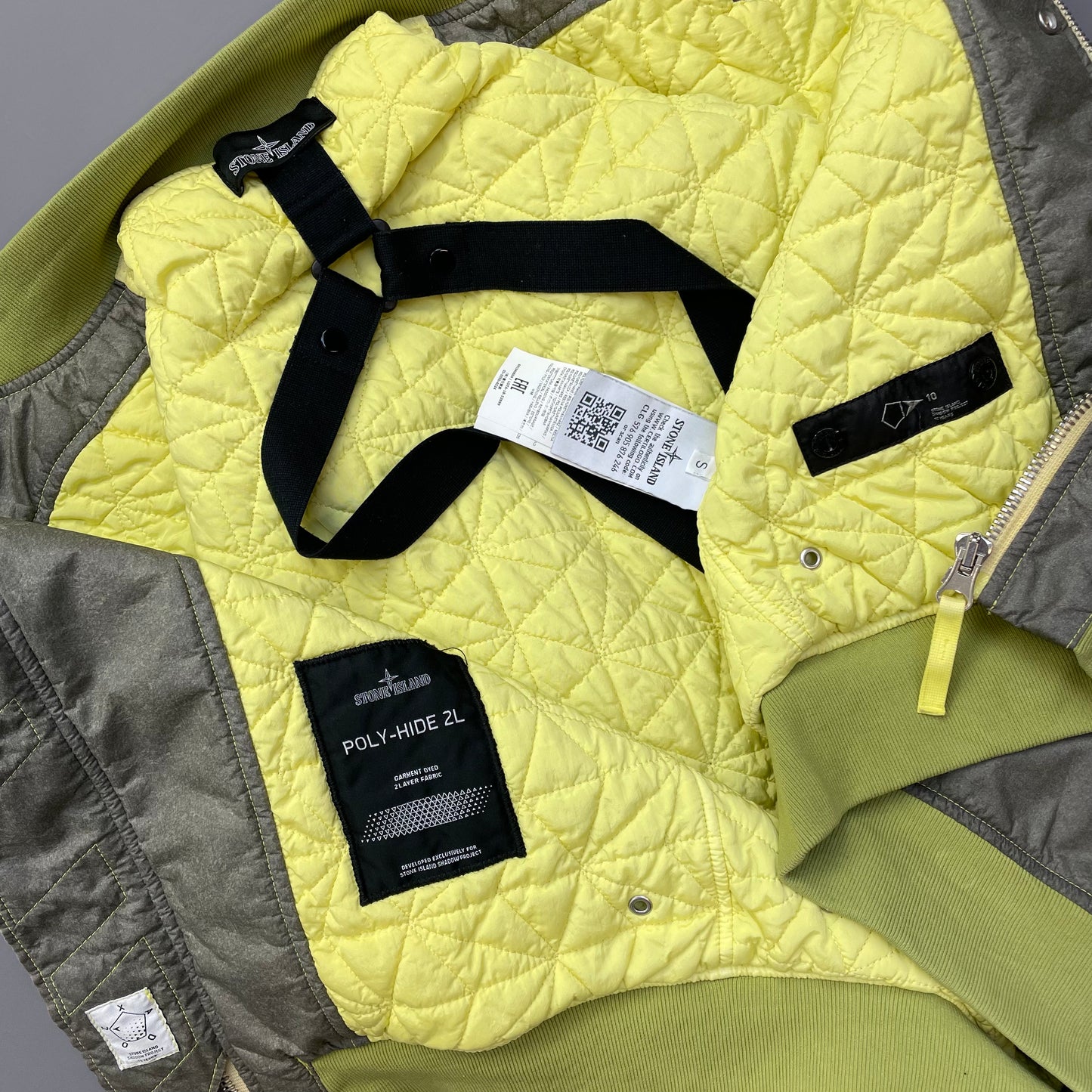 Stone Island Green Poly-Hide 2L Shadow Project 10th Anniversary Bomber Jacket 2018