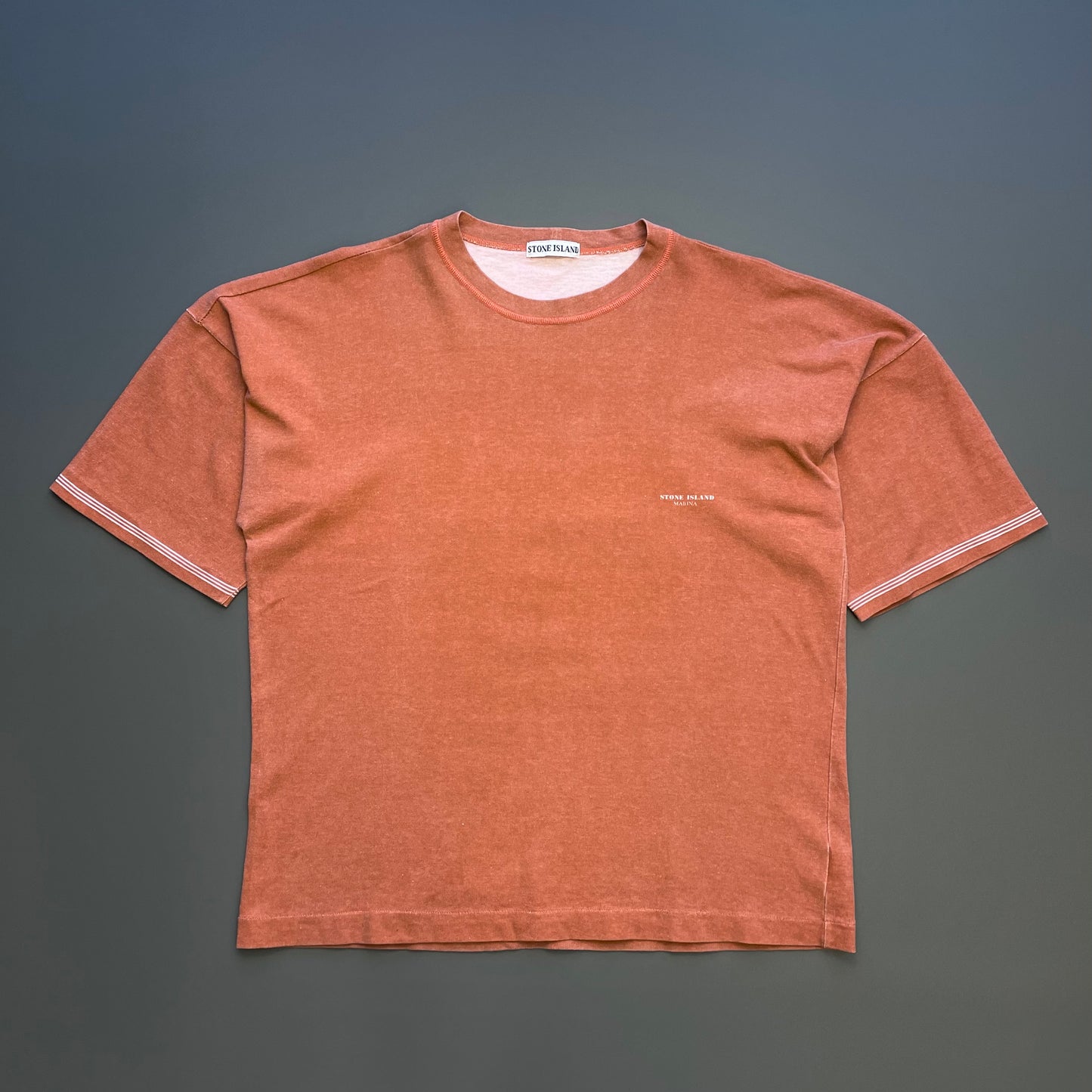 Stone Island Burnt Orange 80s Marina Spellout T-Shirt