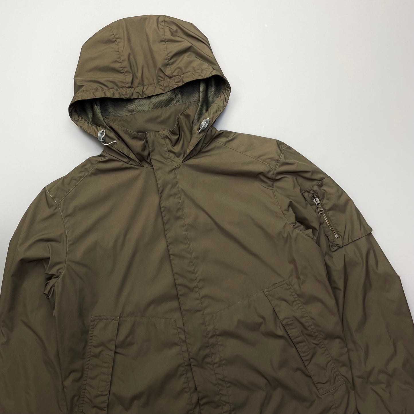 Prada Sport Brown Nylon Hooded 2008 Jacket