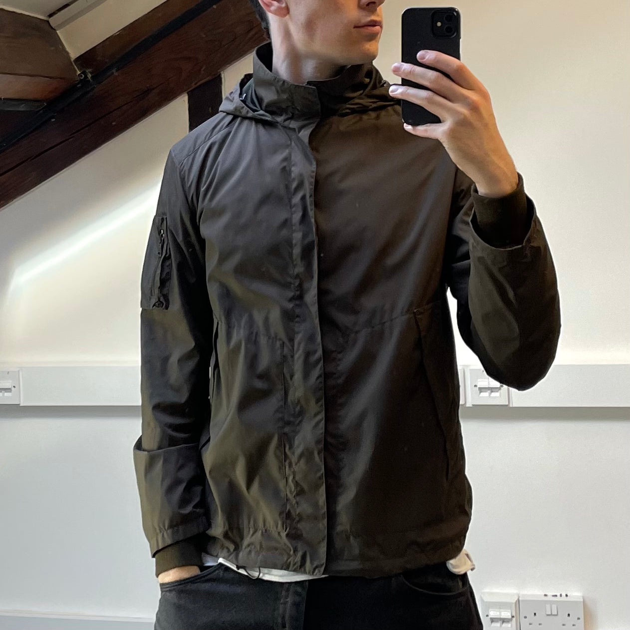 Prada Sport Brown Nylon Hooded 2008 Jacket