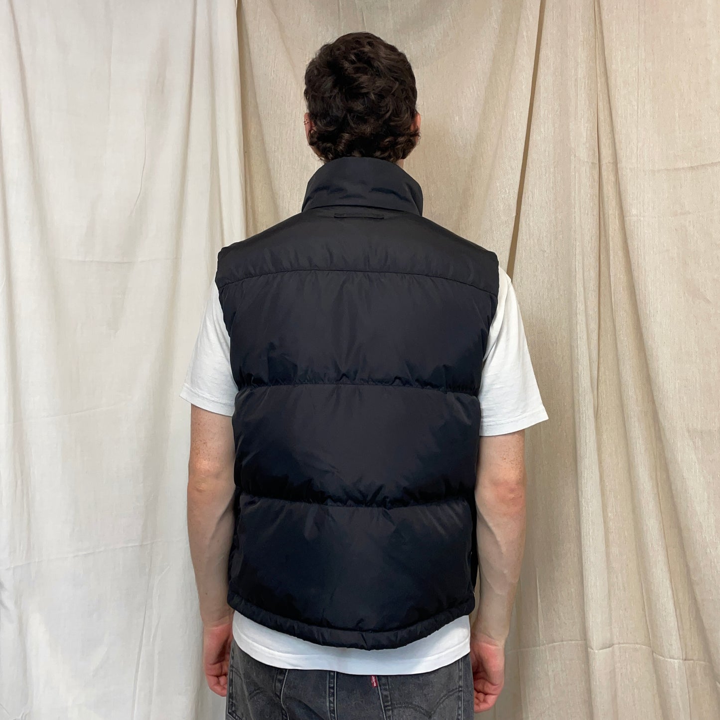 Prada Sport Black 2008 Nylon Down Puffer Gilet