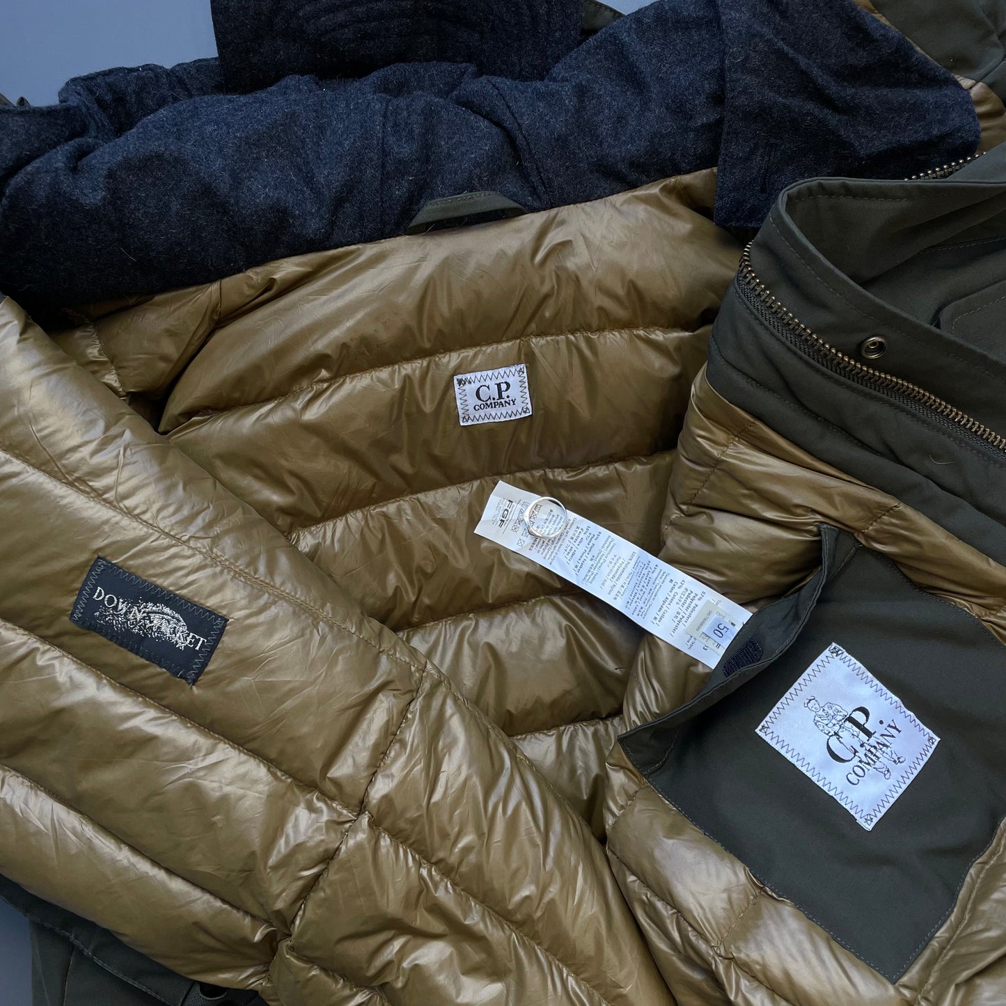 C.P. Company Khaki Green Down-Padded Hooded Jacket