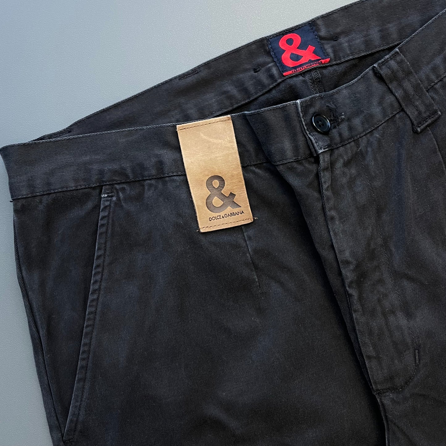 Dolce & Gabbana Black 90s Straight Leg Zip-Cuff Trousers