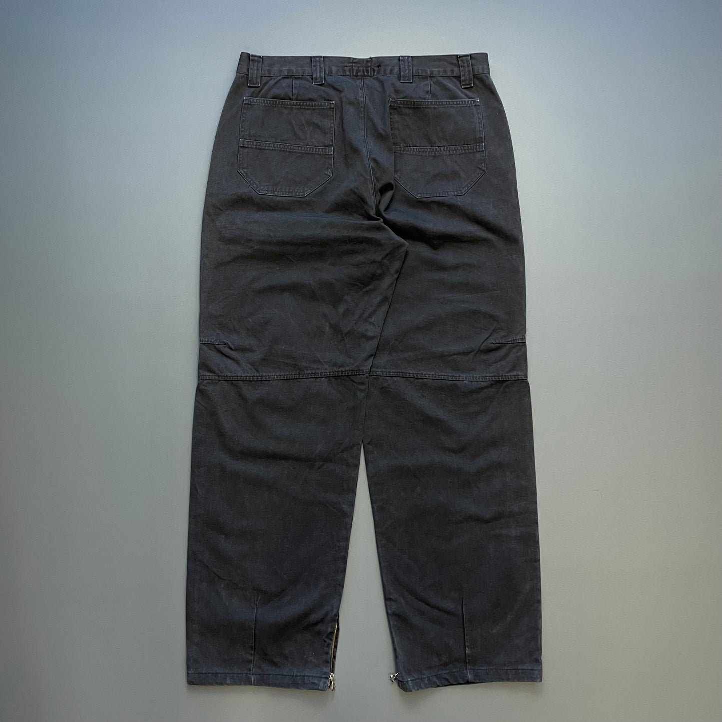 Dolce & Gabbana Black 90s Straight Leg Zip-Cuff Trousers