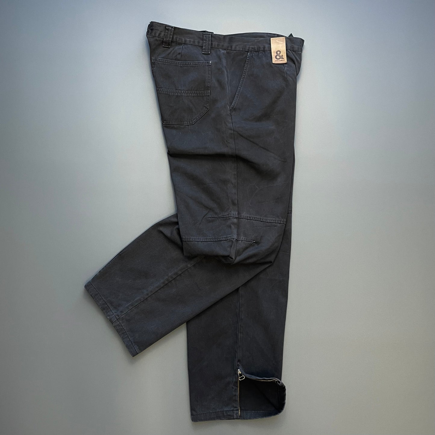 Dolce & Gabbana Black 90s Straight Leg Zip-Cuff Trousers