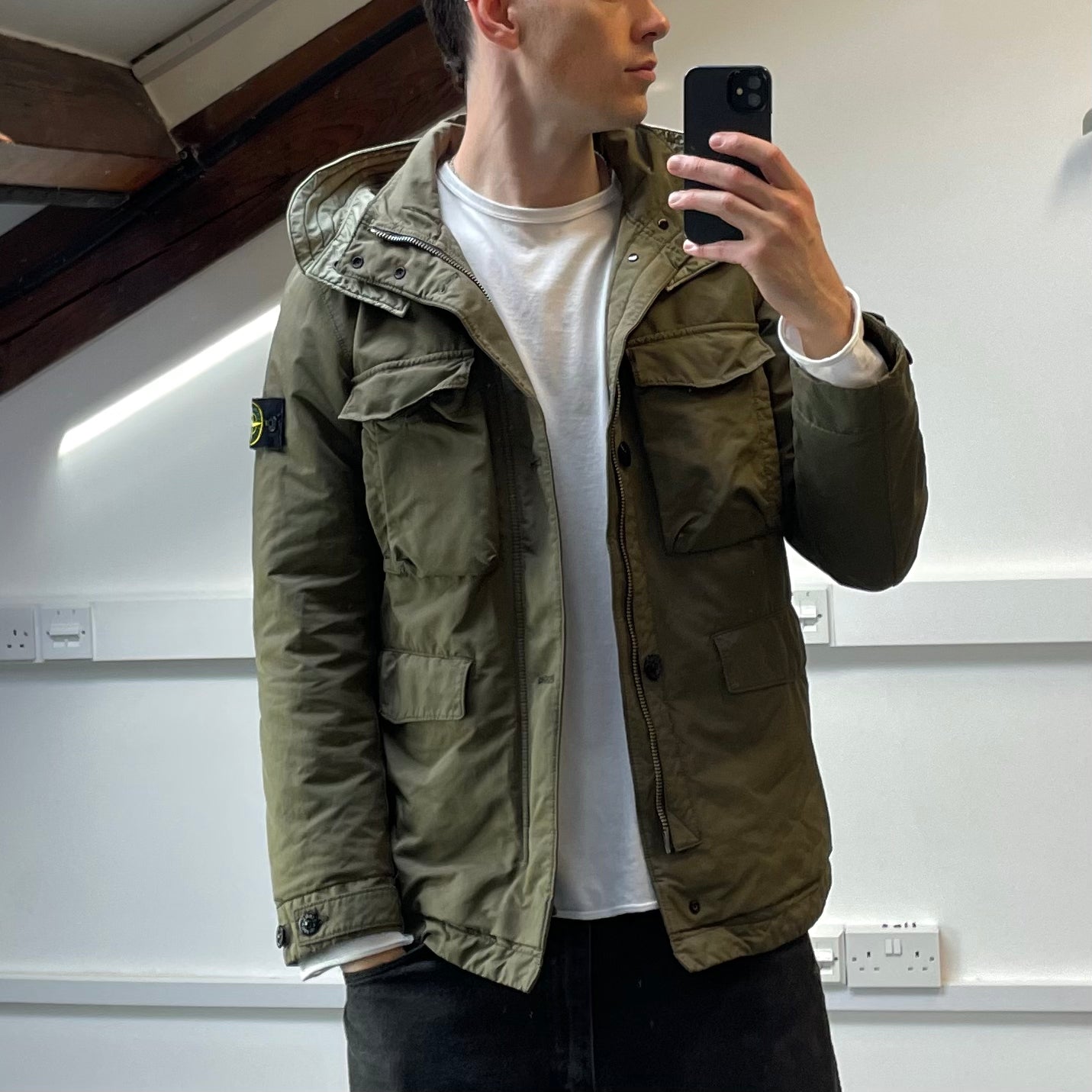 Stone Island Khaki David-TC Primaloft Insulation Field Jacket AW19