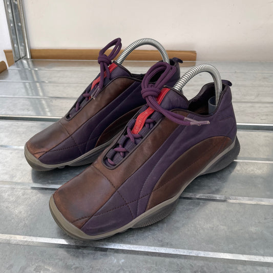 Prada Purple & Brown 00s Leather Trainers