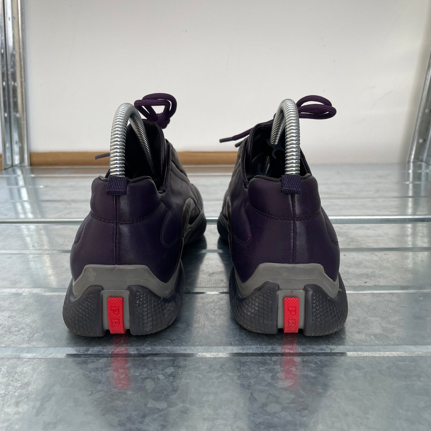 Prada Purple & Brown 00s Leather Trainers