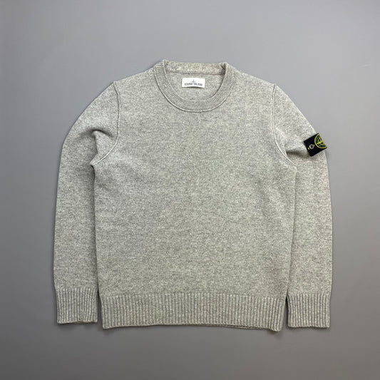 Stone Island Grey AW16 Midweight Wool Knit Crewneck Jumper