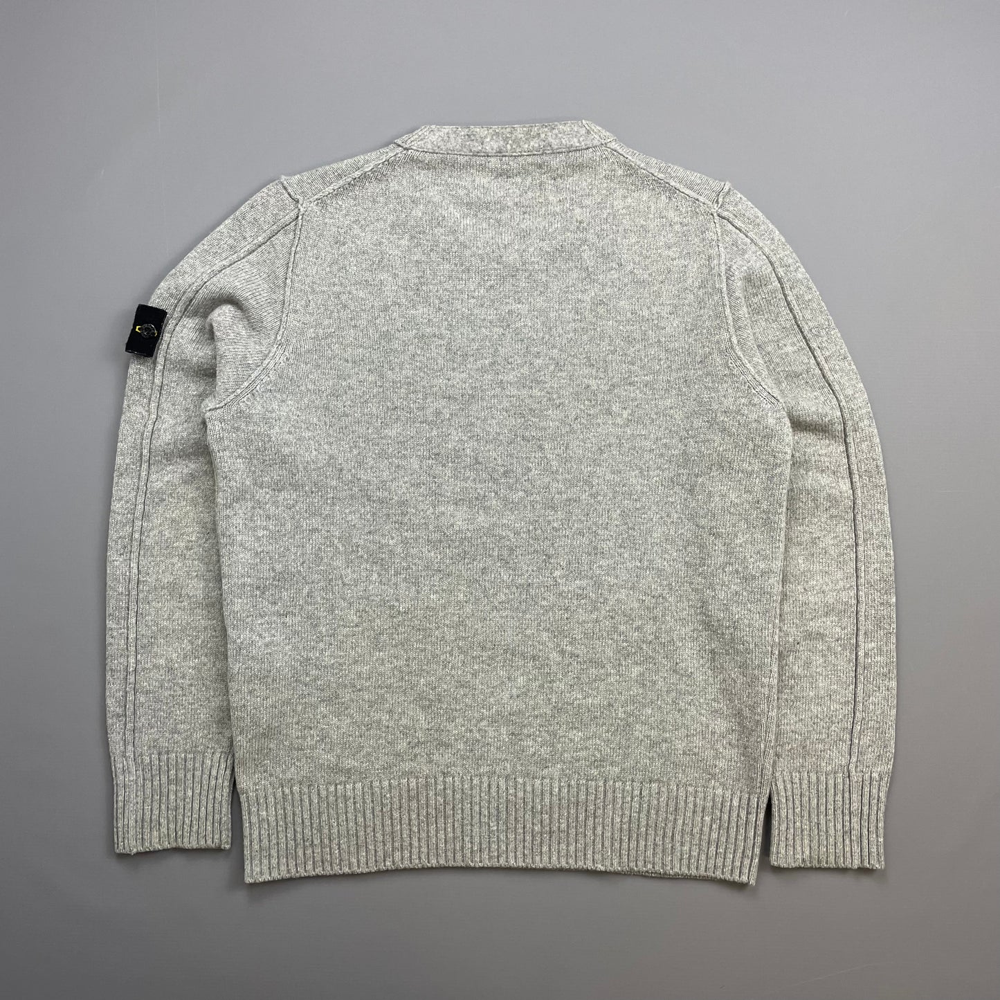 Stone Island Grey AW16 Midweight Wool Knit Crewneck Jumper