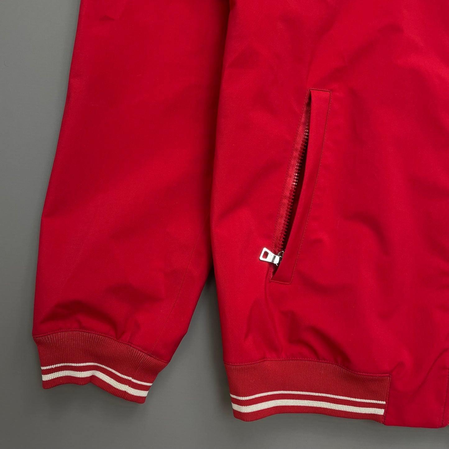Prada Sport Red waterproof Lightweight Harrington Windbreaker Jacket