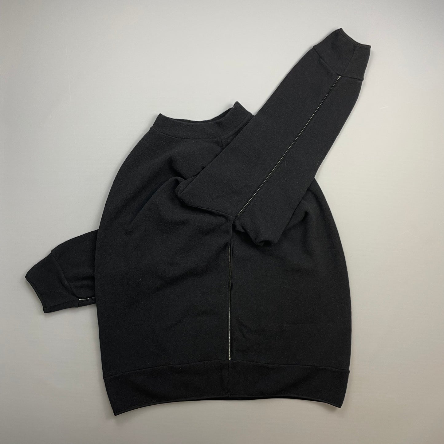 Stone Island Black AW02 Wool-Blend White-Stitch Jumper