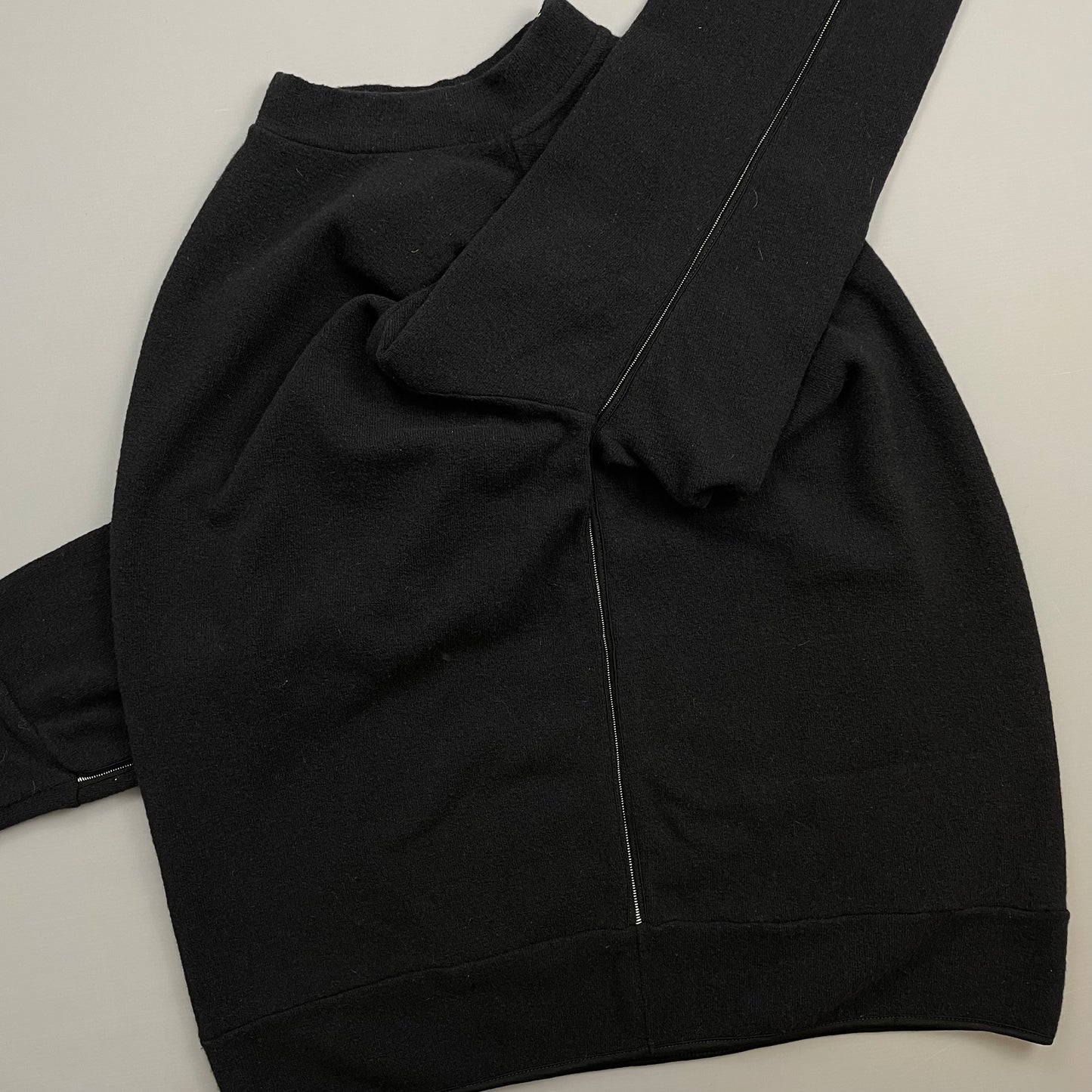 Stone Island Black AW02 Wool-Blend White-Stitch Jumper