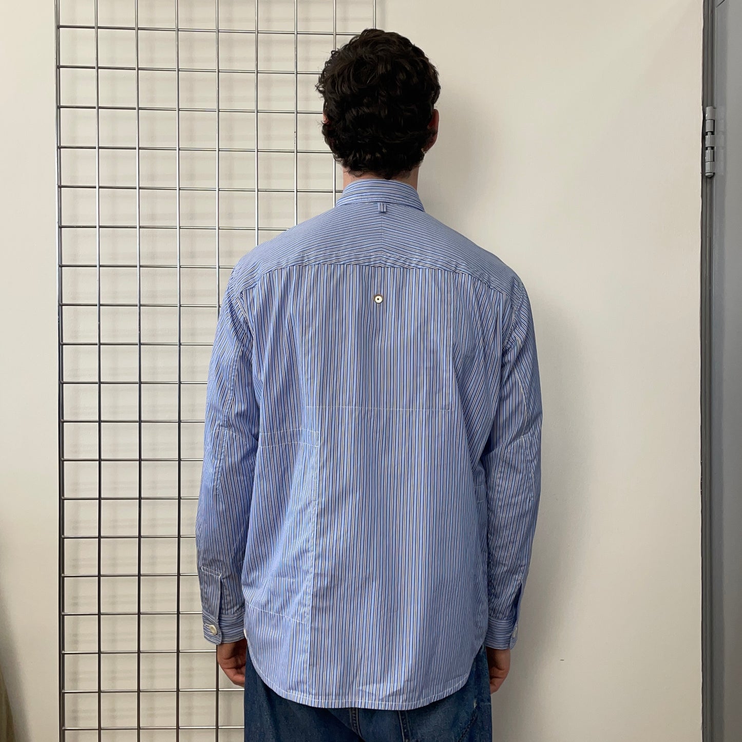 Junya Watanabe Blue & White SS25 Pin Stripe Workwear Shirt