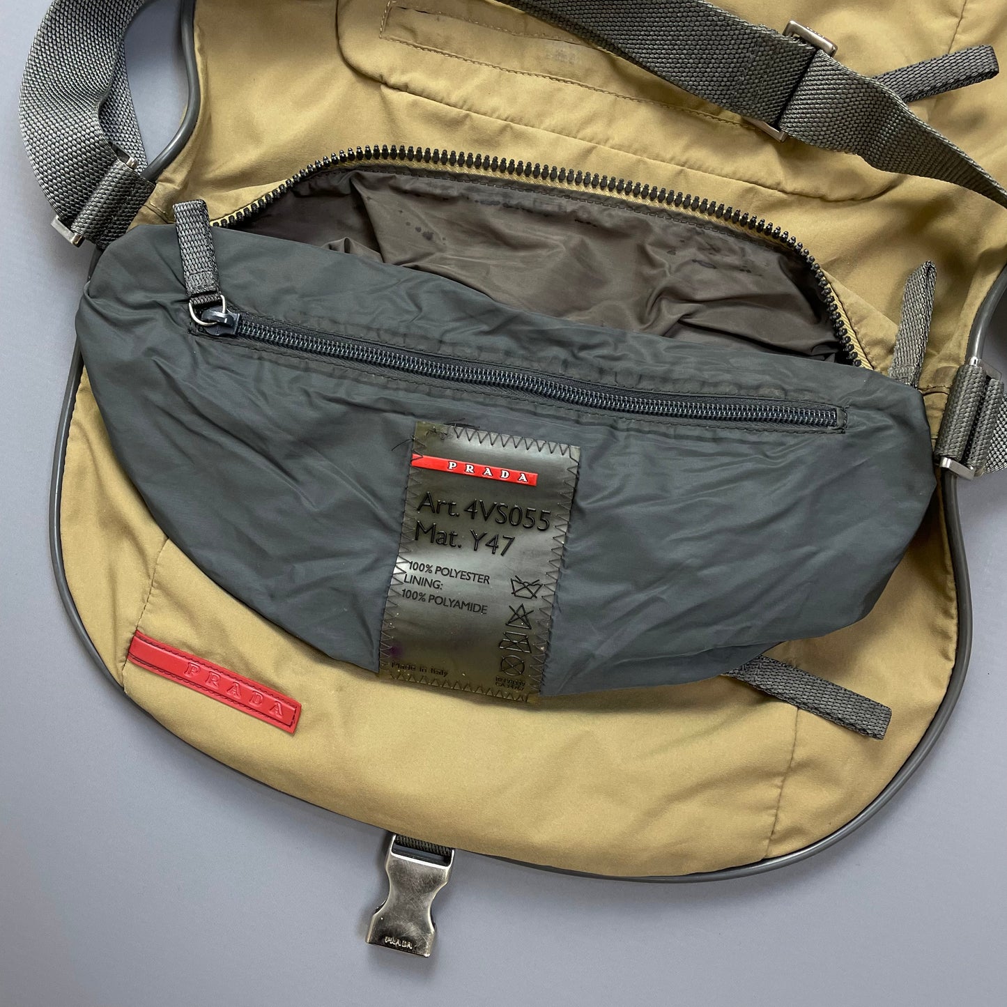 Prada Sport Tan 00s Convertible Crossbody Bag