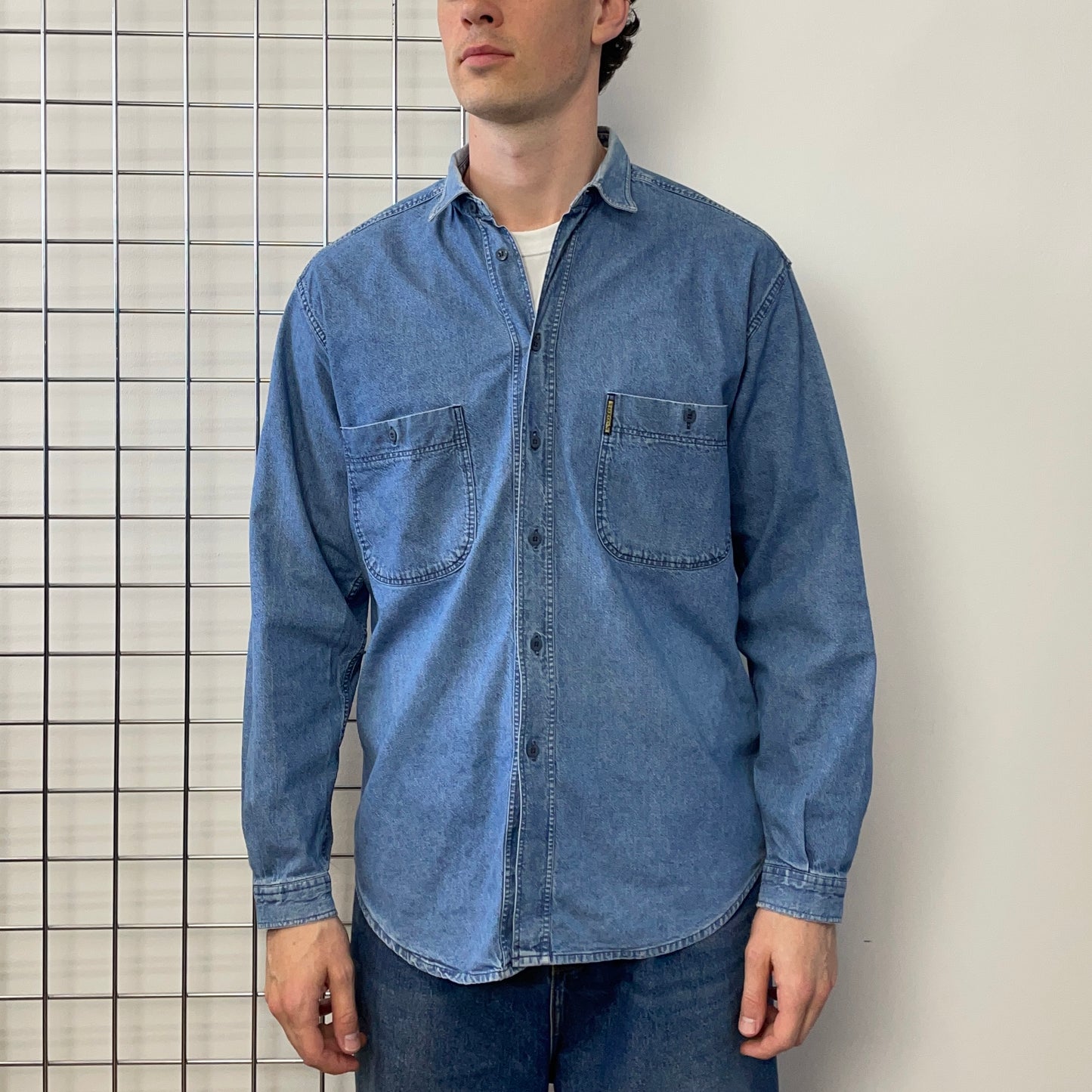 Armani Jeans Blue 90s Denim Shirt
