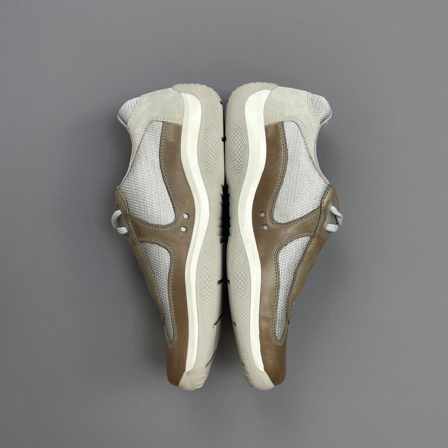 Prada Sport Brown 2008 Leather & Suede Americas Cup Trainers BNWT