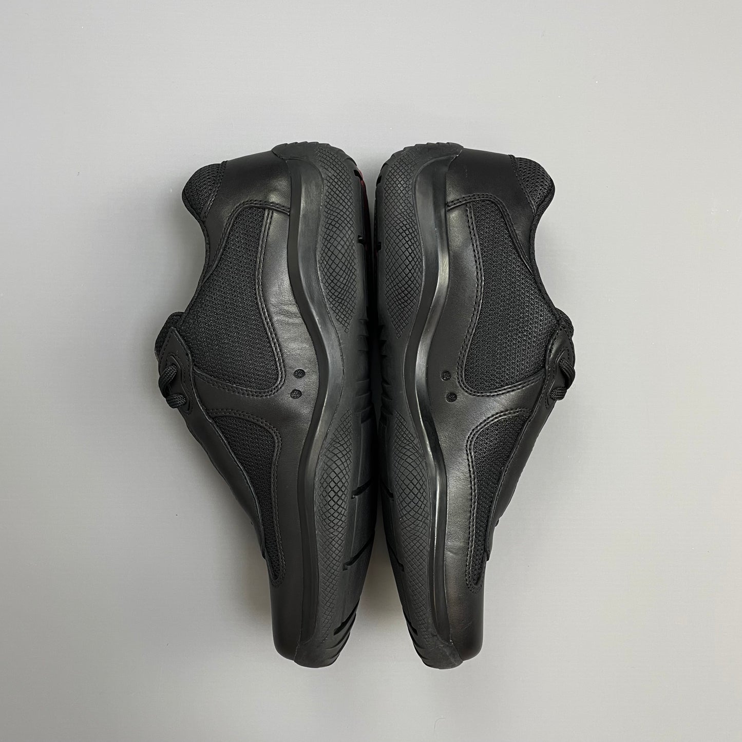 Prada Sport Black 2009 Leather Americas Cup Trainers BNWT