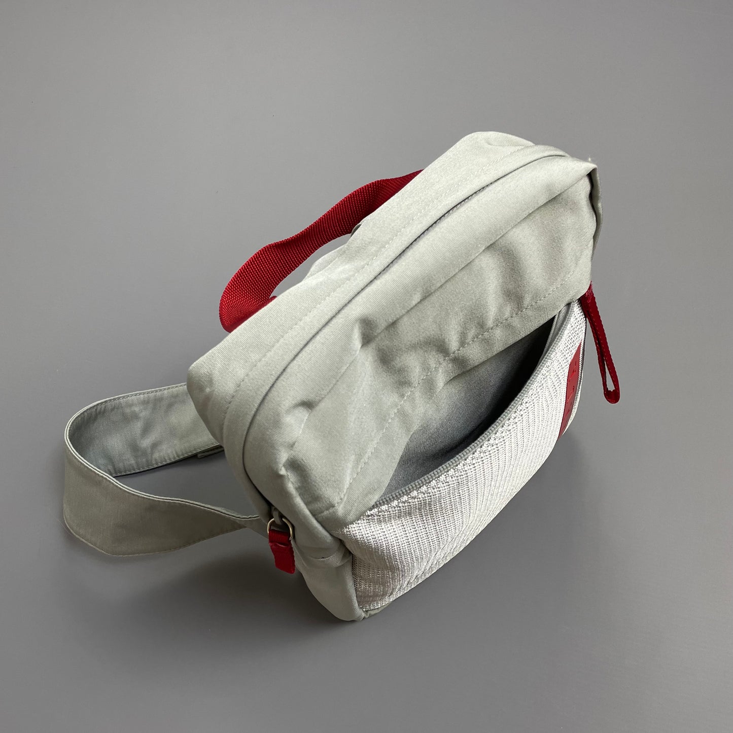 Prada Sport Grey 1999 Nylon Mesh Sling Crossbody Bag