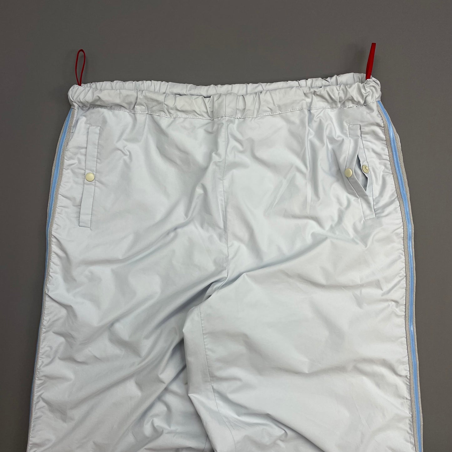 Prada Sport Light Blue SS00 Gel Seam Nylon Track Pant Trousers