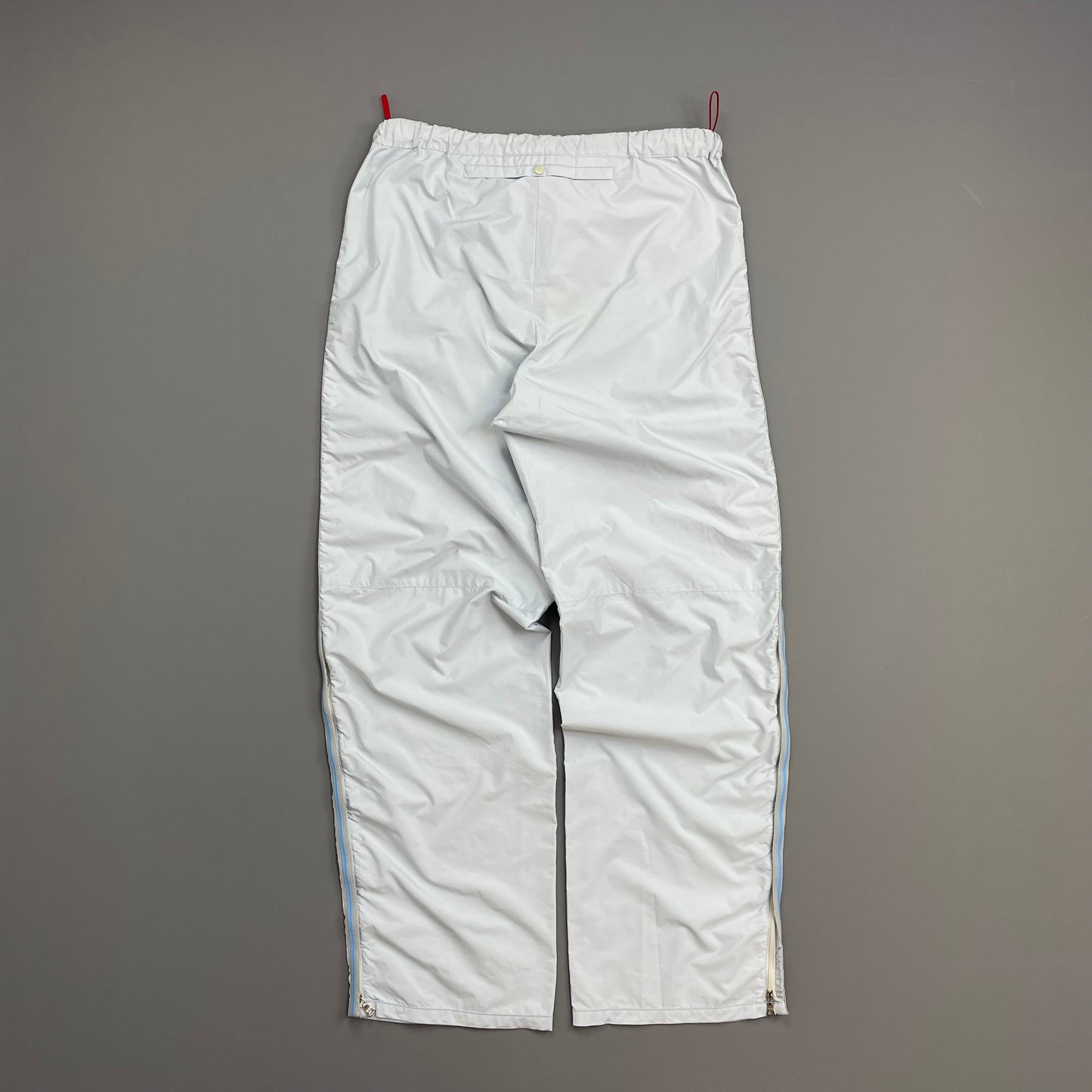 Prada Sport Light Blue SS00 Gel Seam Nylon Track Pant Trousers
