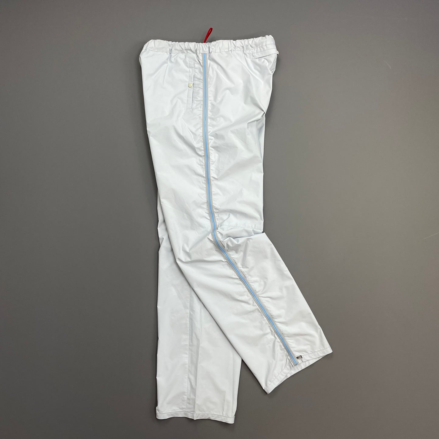 Prada Sport Light Blue SS00 Gel Seam Nylon Track Pant Trousers