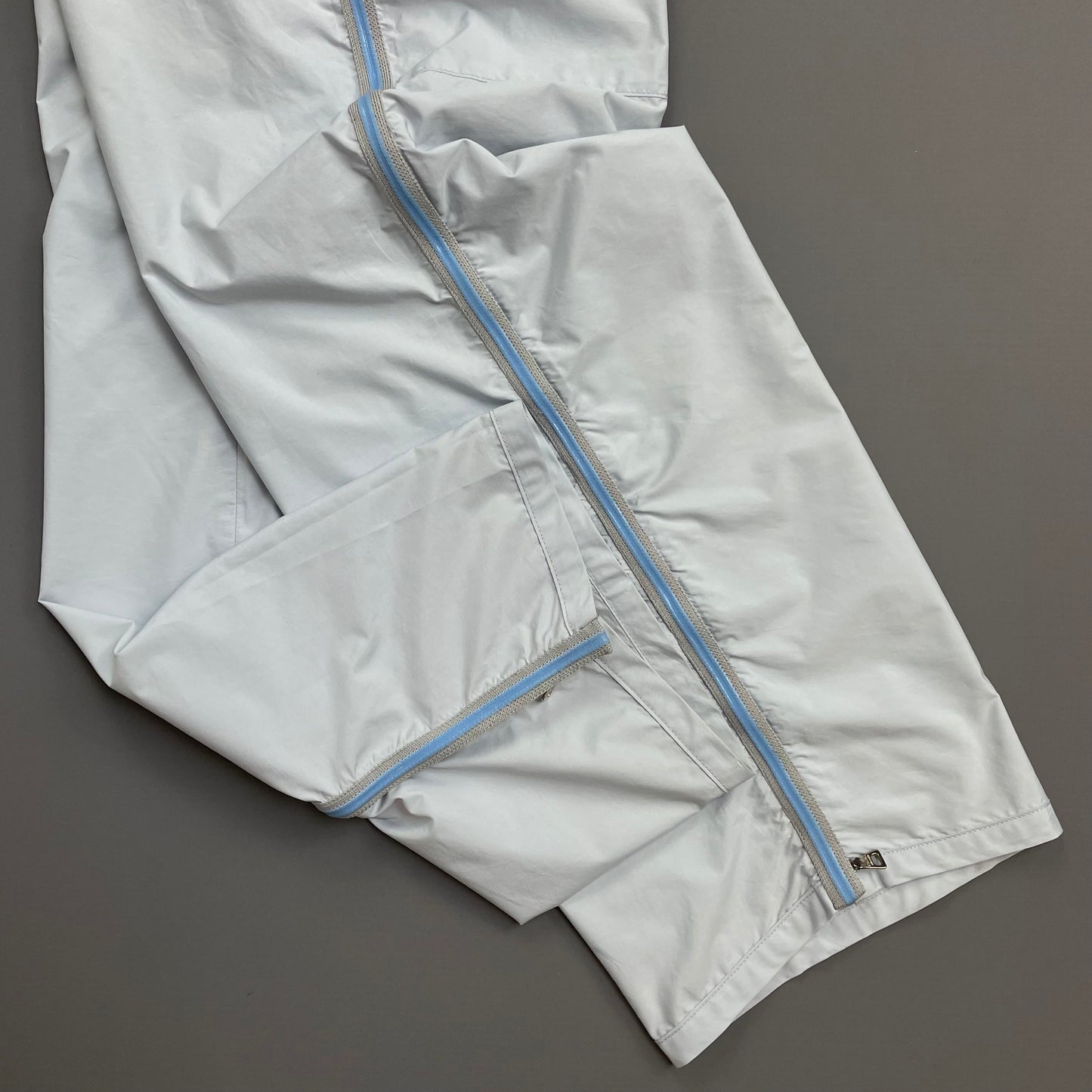 Prada Sport Light Blue SS00 Gel Seam Nylon Track Pant Trousers