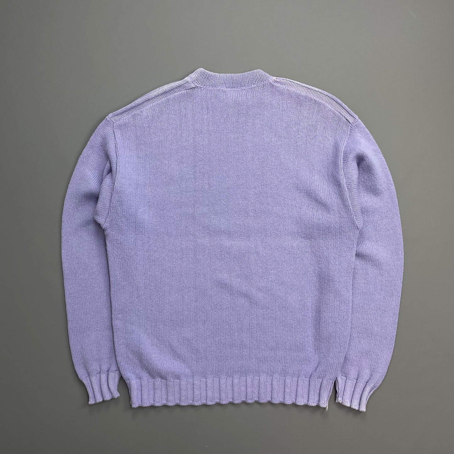 C.P.Company Purple 80s Ideas From Massimo Osti Chest Spellout Knit Crewneck Jumper