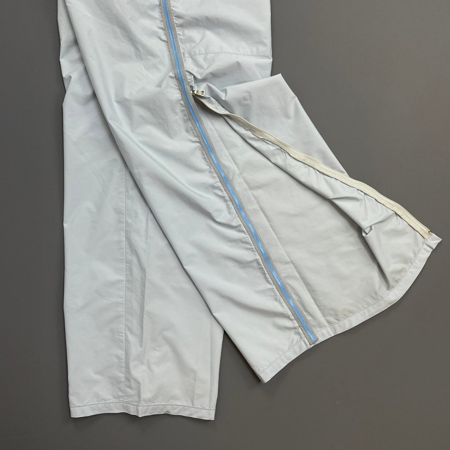 Prada Sport Light Blue SS00 Gel Seam Nylon Track Pant Trousers