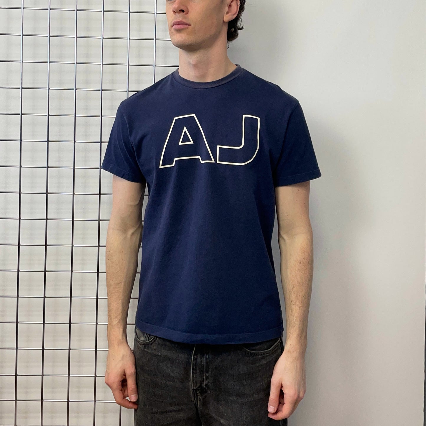 Emporio Jeans Navy 00s ' AJ' Spellout Tee