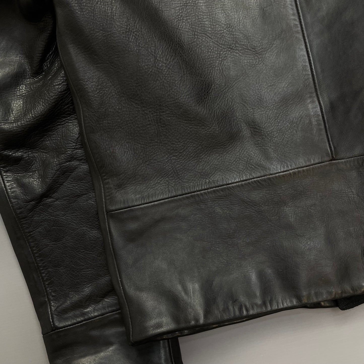 Stone Island AW07 Hooded Black Leather Jacket