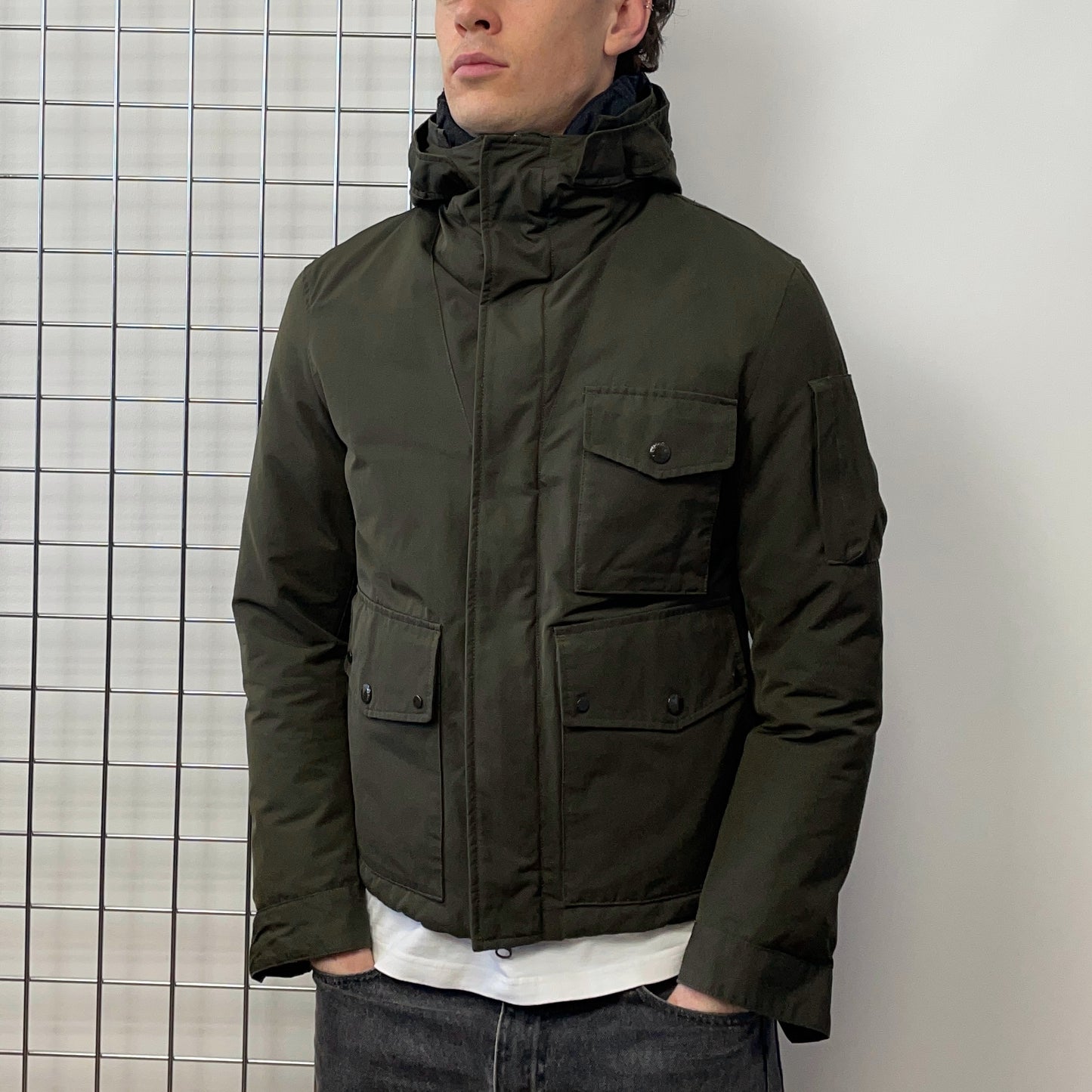 C.P. Company Khaki Green Down-Padded Hooded Jacket