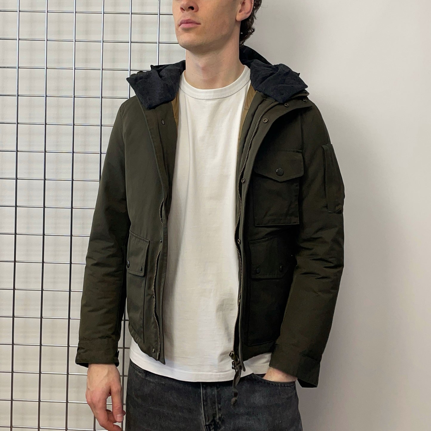 C.P. Company Khaki Green Down-Padded Hooded Jacket
