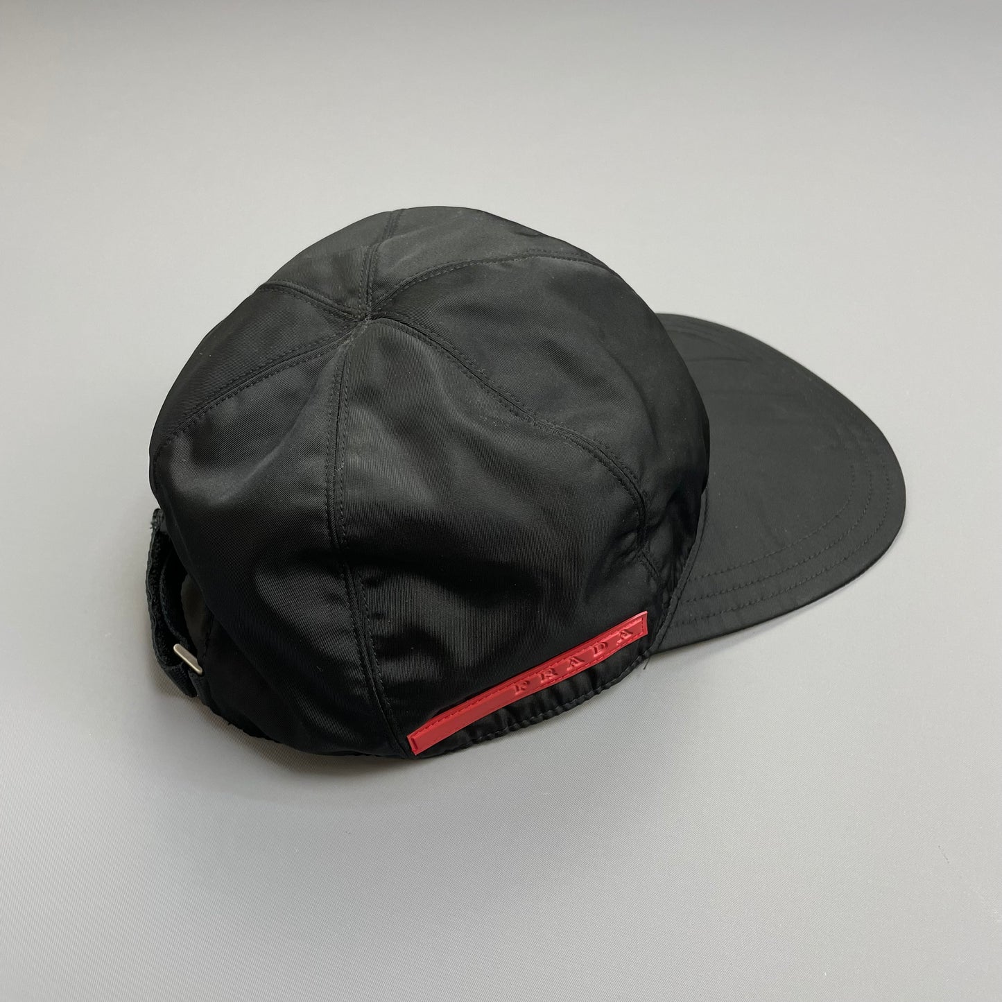 Prada Sport Black 90s/00s Nylon Baseball Cap