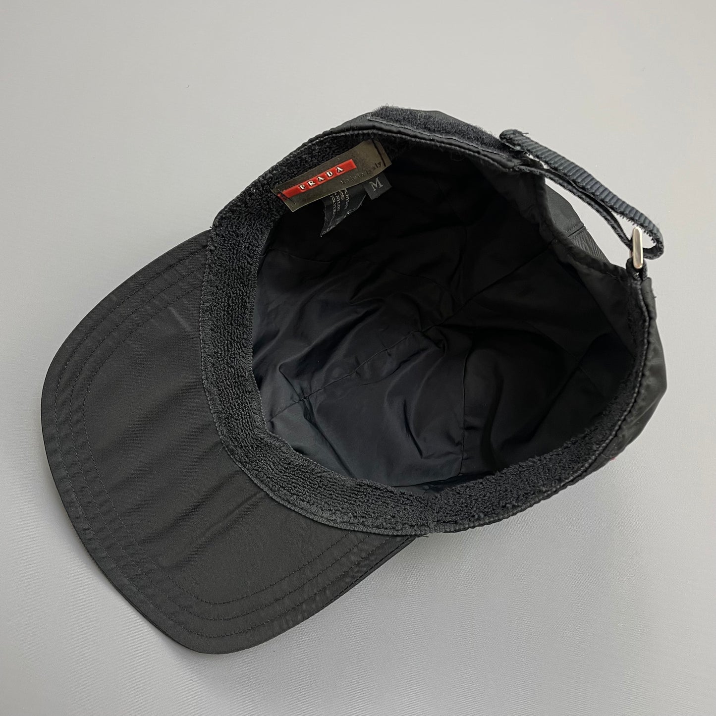 Prada Sport Black 90s/00s Nylon Baseball Cap