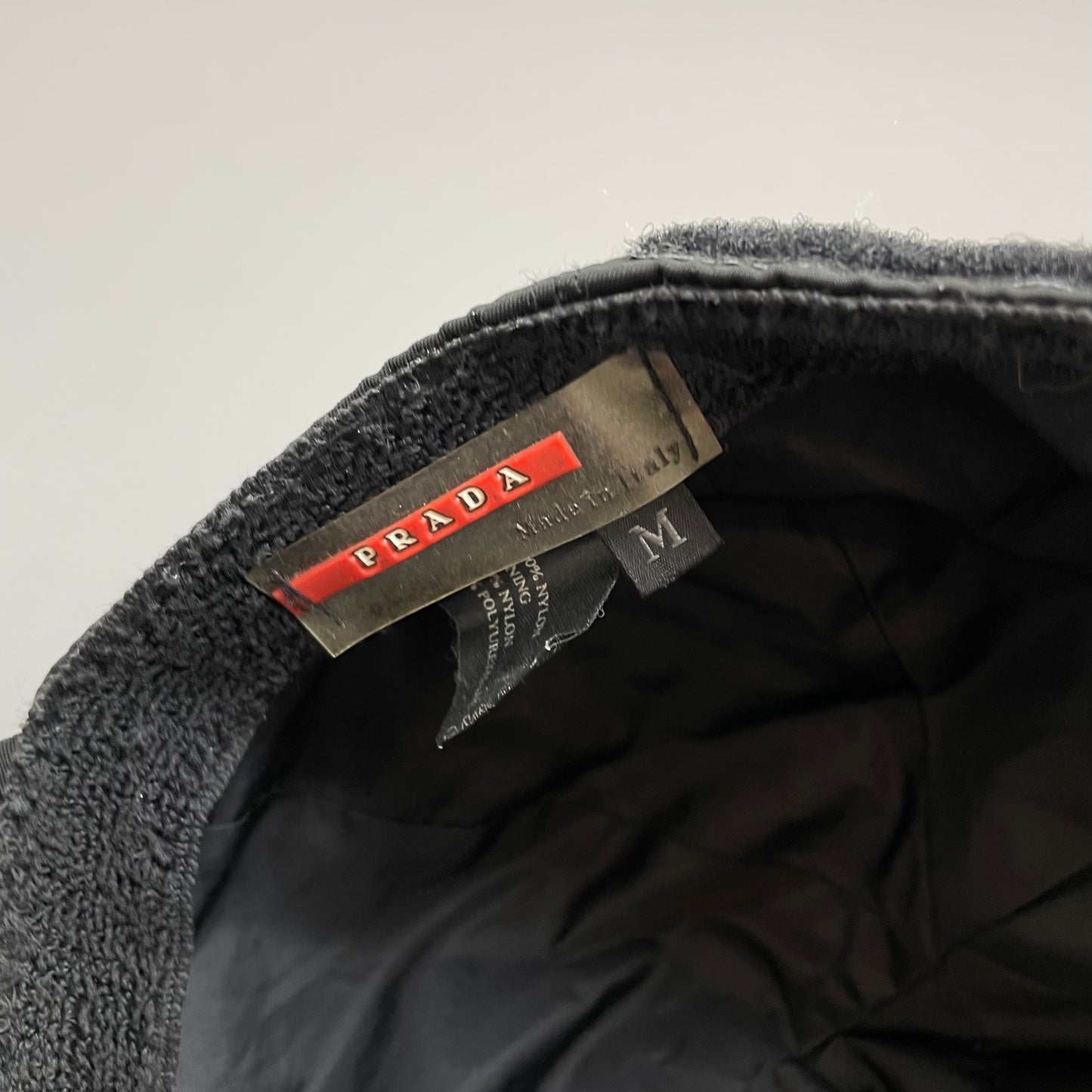 Prada Sport Black 90s/00s Nylon Baseball Cap