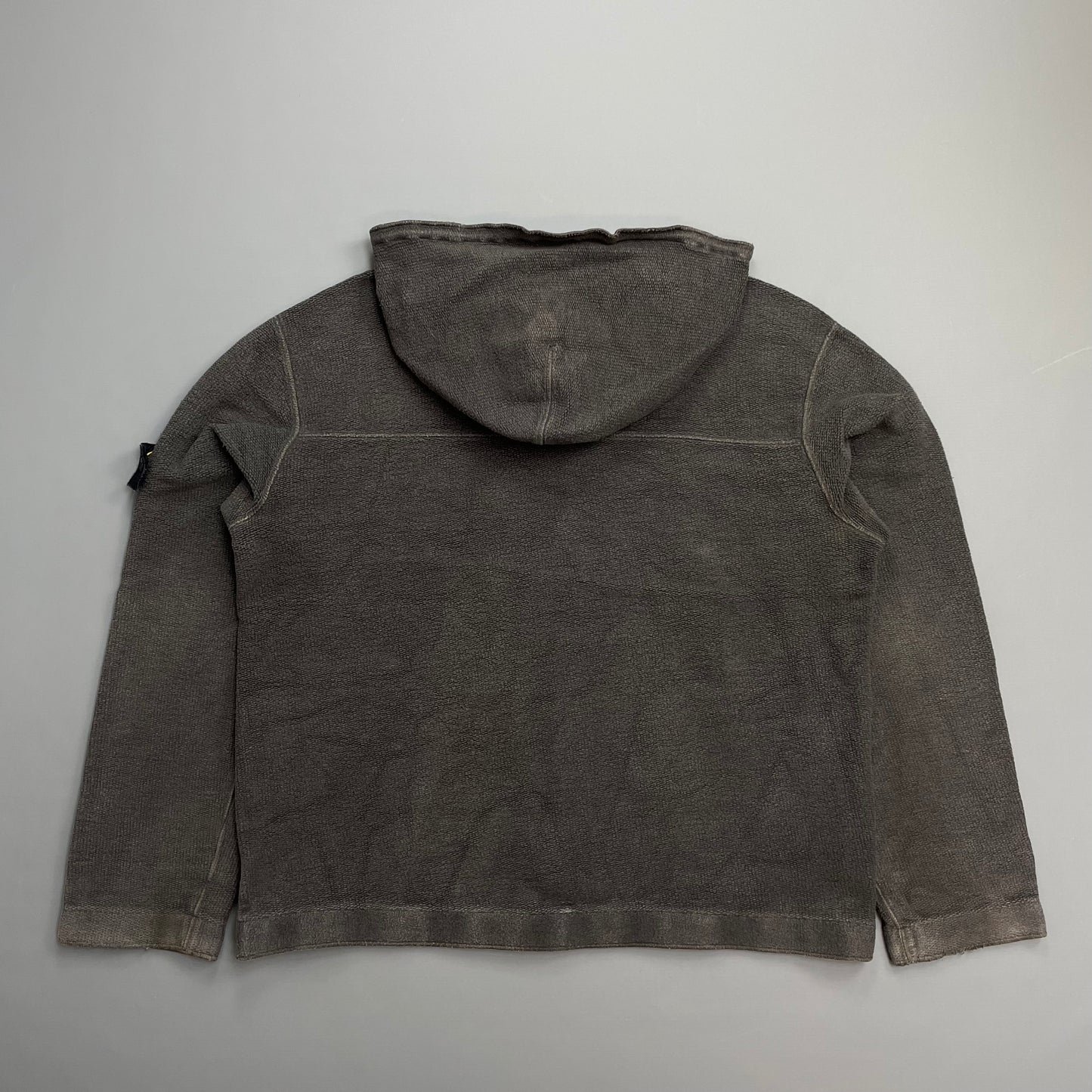 Stone Island Brown AW03 Zip-Through Fleece Hooded Jacket