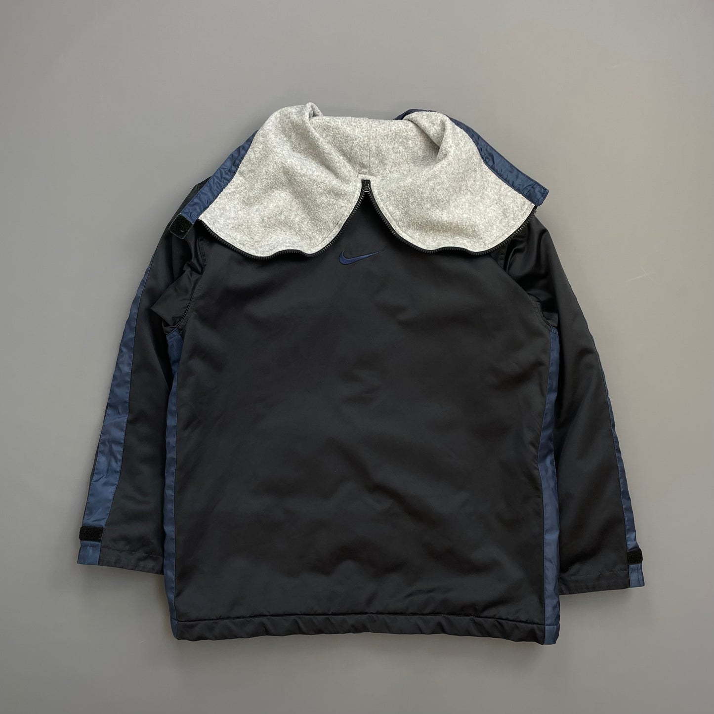 Nike Black 90s Split-Hood Longline Hooded Parka Jacket