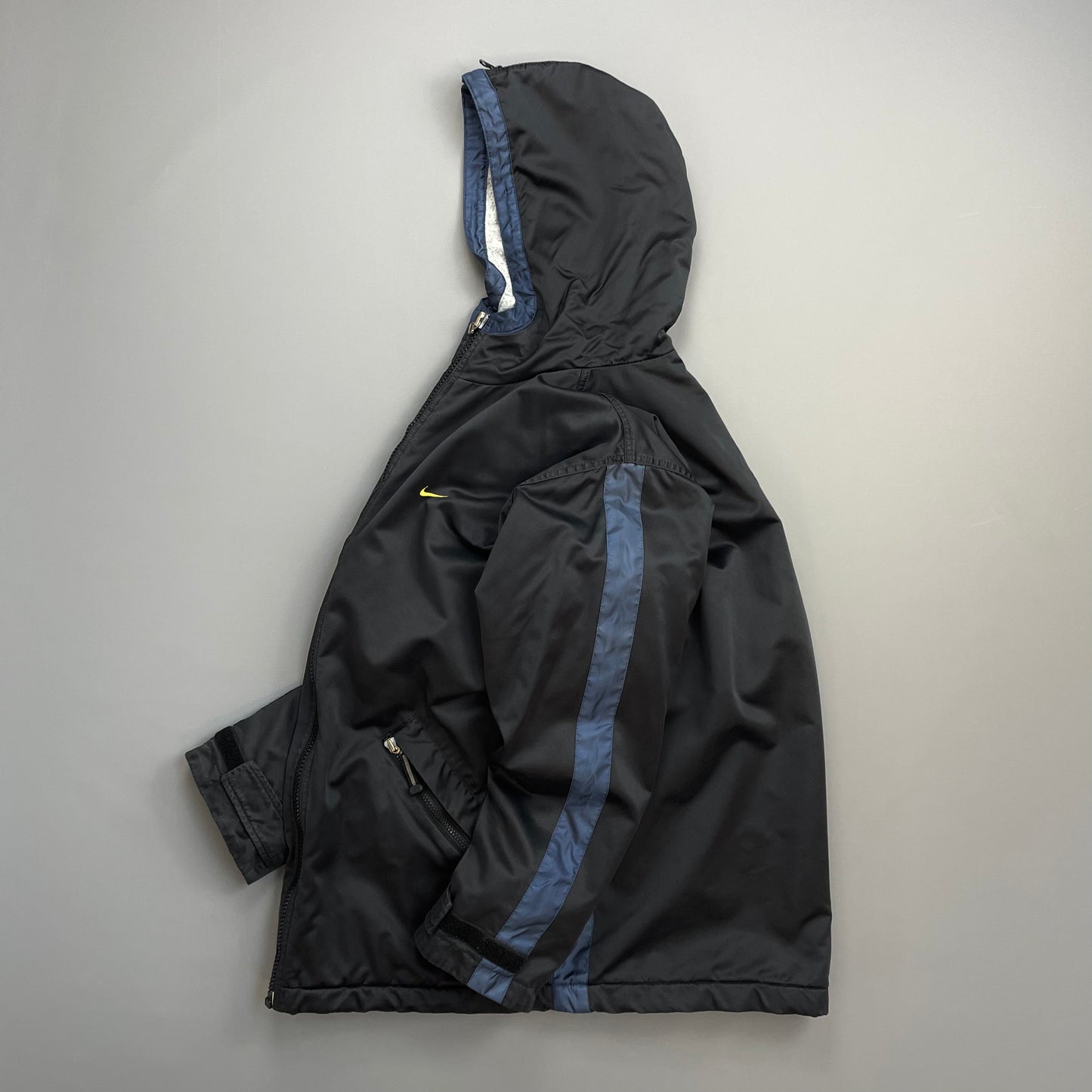 Nike Black 90s Split-Hood Longline Hooded Parka Jacket
