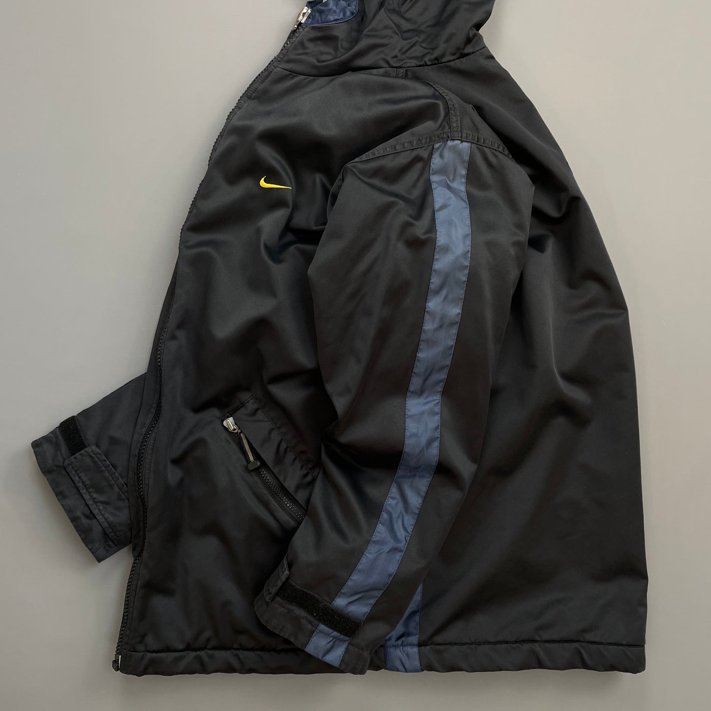 Nike Black 90s Split-Hood Longline Hooded Parka Jacket