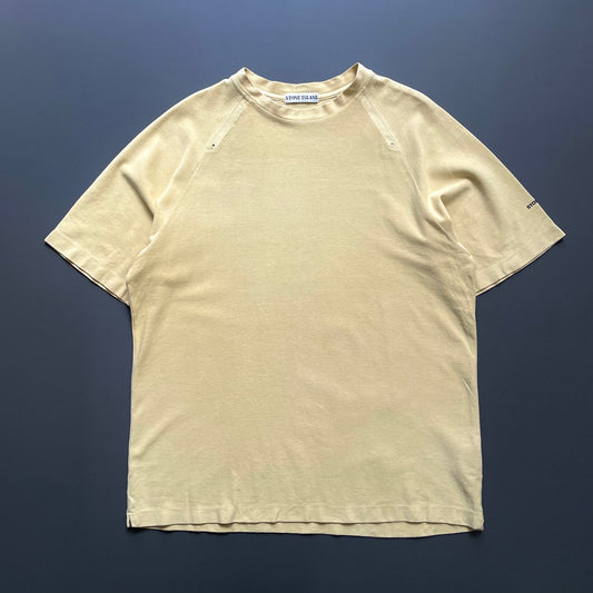 Stone Island Yellow SS99 Canvas Spellout T-Shirt