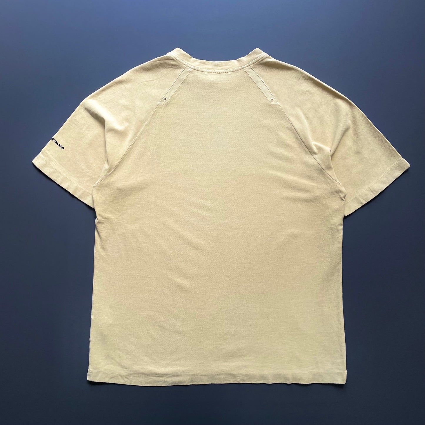 Stone Island Yellow SS99 Canvas Spellout T-Shirt